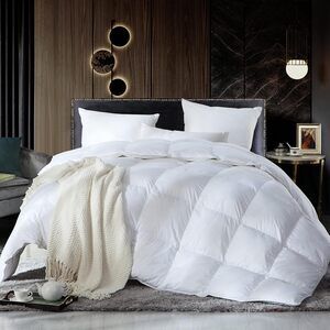 Full Down Fiber Waterfowl Feather Comforter Duvet Insert, Cotton, All-Season
